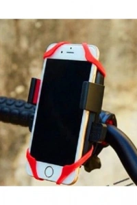 Lastik Destekli Standlı Bisiklet Telefon Tutucu