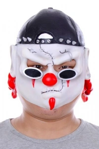 Lateks Şapkalı Gözlüklü Beyaz Maske