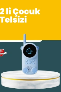 LCD Ekranlı Çocuk Telsizi – İki Yönlü Ses, 1-3 km Çekim Mesafesi