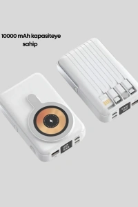 LCD Göstergeli Manyetik Powerbank Type C USB Girişli