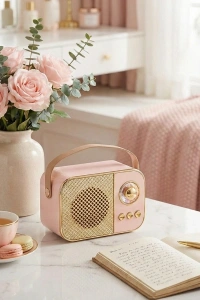 LED Aydınlatmalı Hoparlör Pembe