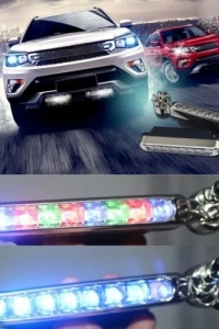 Led Çakar Lamba Seti RGB Rüzgar Enerjili
