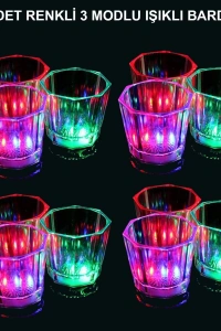 LED Işıklı Eğlence Bardak Seti 12 Adet