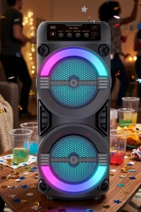 LED Işıklı Kablosuz Bluetooth Hoparlör USB TF Kart Destekli