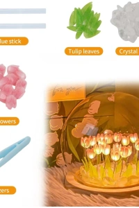 LED Işıklı Lale Cam Küre