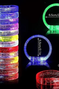 Led Işıklı Pilli Rengarenk Kalın Bileklik Karışık Renk 1 Adet