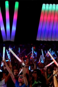 Led Işıklı Rengarenk Sünger Parti Çubuk  46 cm