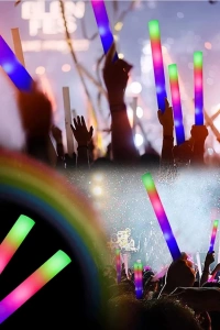 Led Işıklı Rengarenk Sünger Parti Çubuk  46 cm