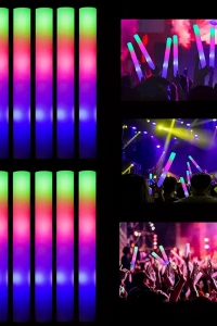 Led Işıklı Rengarenk Sünger Parti Çubuk  46 cm