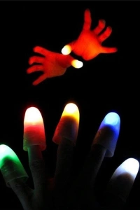 Led Işıklı Renkli Sihirli Parmak Şaka
