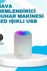 LED Işıklı Sessiz Masaüstü Nemlendirici – 3 Buhar Modu