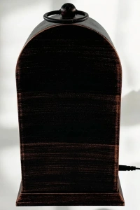 LED Işıklı Siyah Eskitme Şömine Saat