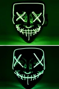LED Işıklı Yeşil Maske