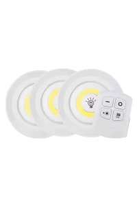 Led Lamba 3lü Uzaktan Kumandalı Yapışkanlı
