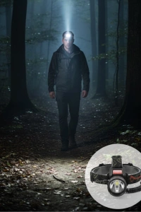 LED Sensörlü Şarjlı Kafa Feneri LCD Ekranlı 30W Güçlü Işık