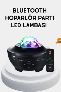 LED Yıldızlı Projektör Galaxy Modlu Renk ve Parlaklık Ayarlı Gece Lambası