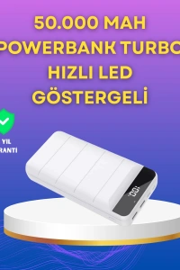 Lightning ve Type-C Girişli 50000mAh Powerbank