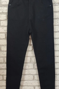 Likralı Yüksek Bel Efsane Kot Pantolon Antrasit Renk 92cm