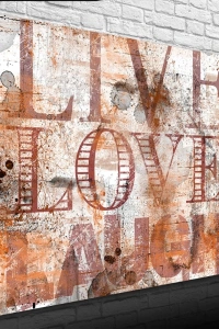 Live Love Poster Yağlıboya Kanvas Tablo 50 x 70