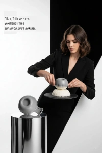 Lüks Sunum Sanatı: Premium Pilav, Tatlı ve Helva Şekillendirme Kalıbı