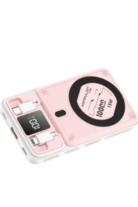 M25W 10.000 mAh 20W PD Magsafe Powerbank - Pembe