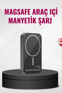 MagSafe Araç Telefon Tutucu 15W Hızlı Şarj Type-C Girişli