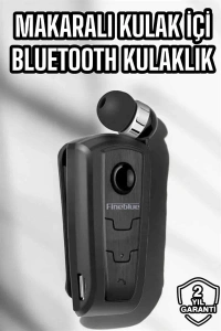 Makaralı Bluetooth Kulaklık Kulak İçi Android iOS Uyumlu Titreşimli