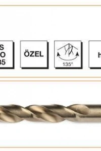 Makina Takım HSS-E Altın Seri İnox Delme Matkap Ucu 8 mm