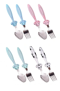 Mama Çatal Kaşık Seti - 18 cm - Mavi