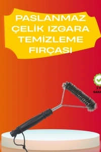 Mangal Izgara Temizleme Fırçası Pas Tutmaz Çelik Telli