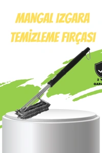 Mangal Izgara Temizleme Fırçası Paslanmaz Çelik Telli Uzun Saplı