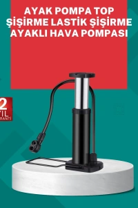 Manuel Ayak Pompası Extra Güçlü Lastik Şişirme Pompası