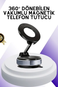 Manyetik Araç Telefon Tutucu 360 Derece Dönebilen Vakumlu Stand