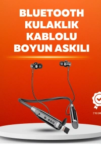 Manyetik Başlıklı Bluetooth Kulaklık – 120 Saat Şarjlı, Konforlu Tasarım