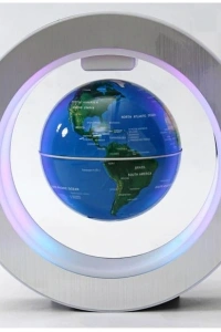 Manyetik Küçük Boy Yuvarlak Ledli Dünya Küre