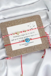 Marteniçka Bileklik 2li Nazar ve Kalp Model