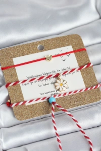 Marteniçka Bileklik 3lü Papatya ve Kalp Model