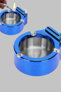 Masa Üstü Çakmaklı Küllük Paslanmaz Metal Gövde