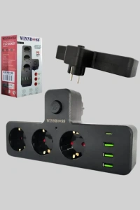 Masa Üstü Çoklu Priz USB ve Type-C Çıkışlı Güç Dağıtıcı