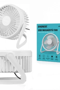 Masaüstü Mini USB Fan - PVC Gövdeli - 360° Ayarlanabilir