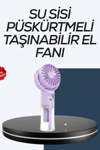 Masaüstü ve Elde Kullanıma Uygun Su Buharlı Şarjlı Fan