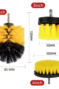 Matkap Ucuna Takılan 3lü Fırça  Temizlik Seti