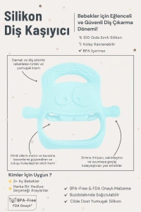 Mavi Bebek Silikon Diş Kaşıyıcı