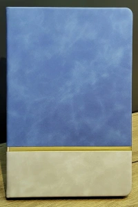 Mavi Gold Detaylı Deri Hatıra Defteri