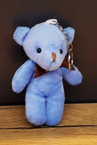 Mavi Hediyelik Kese İçinde Ayıcık