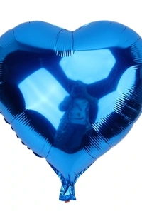 Mavi Kalp Folyo Balon 45 Cm.