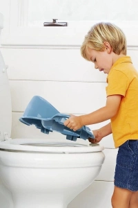 Mavi Kulplu Çocuk Klozet Adaptörü