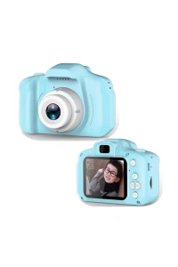 Mavi Şarjlı Mini Kamera HD Video Fotoğraf Çekimli Genişletilebilir Hafızalı