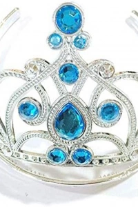 Mavi Taşlı Elsa Prenses Çocuk Tacı 16x14 cm