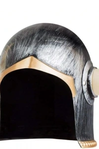 Mega Boynuzlu Viking Ivar Kaskı Eskitilmiş Desen Gümüş Renk